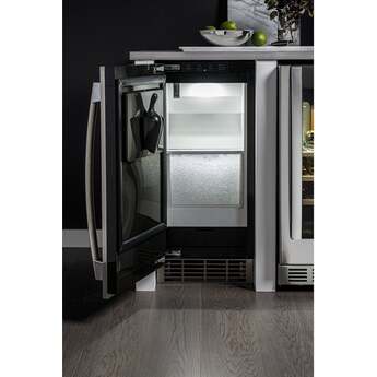 GE 15 Inch Under Ice Maker with Nugget Ice, 50lbs Daily Production, 26 Lbs. Capacity, Wi-Fi Connectivity, LED Lighting, Ice Scoop, Clean Reminder Light, and UL Listed: Panel Ready — thumbnail 6